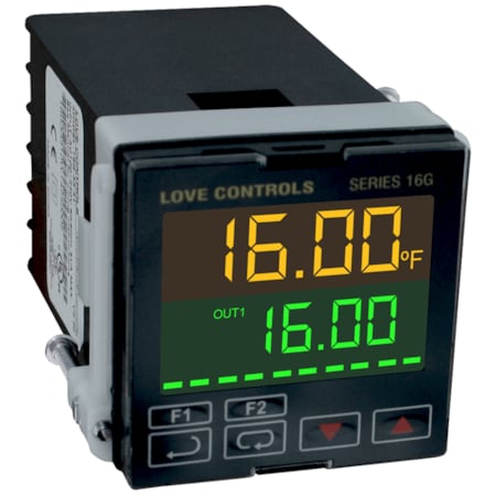 Dwyer Instruments 1/16 DIN temperature/controller, linear voltage/relay, RS485, 2 event inputs 16G-63-11